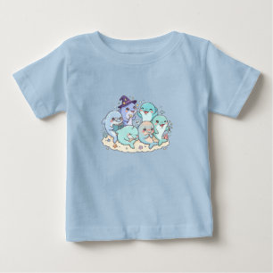 Cute Dolphin Family Kids T-Shirt