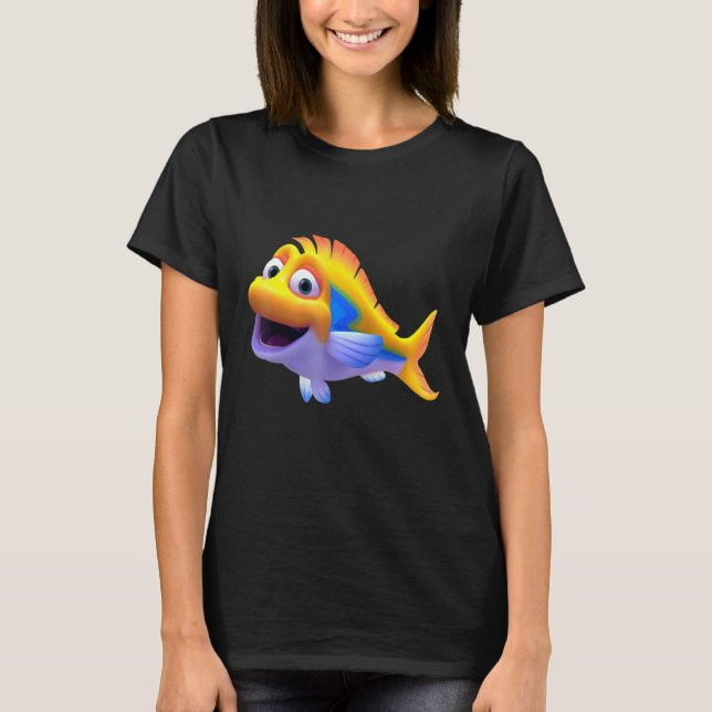 Cute Dolphin For Kids Animals Of The Sea 1 T-Shirt (Front)