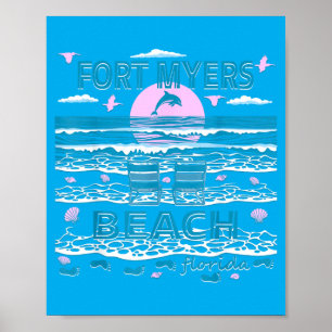 Cute Dolphin Lover Family Fort Myers Beach Fl Poster