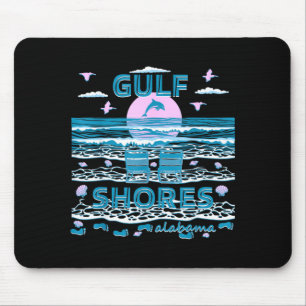 Cute Dolphin Lover Family Gulf Shores Al Family Mouse Pad