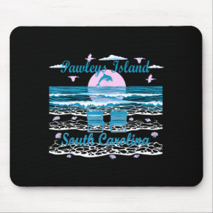 Cute Dolphin Lover Family Pawleys Island SC Family Mouse Pad
