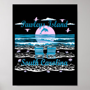 Cute Dolphin Lover Family Pawleys Island SC Family Poster