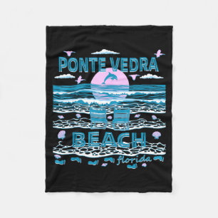 Cute Dolphin Lover Family Ponte Vedra Beach Fl Fleece Blanket