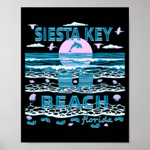 Cute Dolphin Lover Family Siesta Key Beach Fl Poster