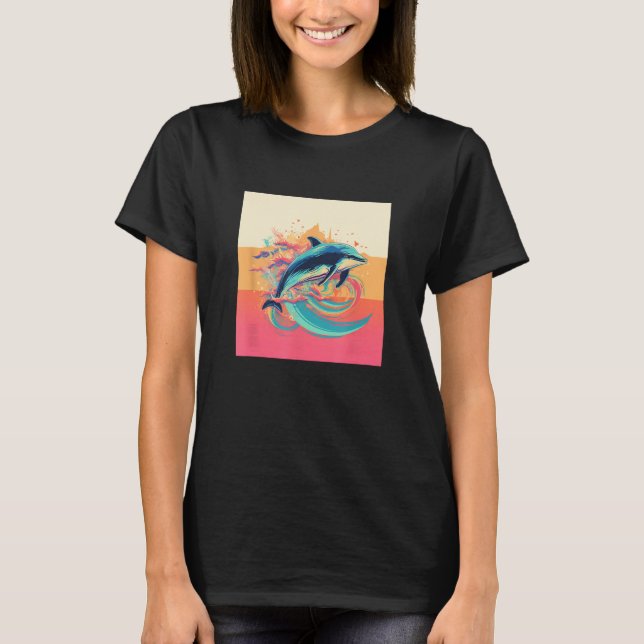 Cute Dolphin Men Women Kids Aquatic Ocean 20 T-Shirt (Front)