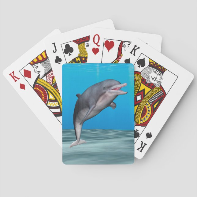 Cute Dolphin Playing Cards (Back)