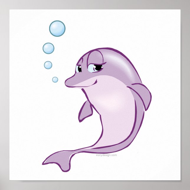 Cute Dolphin Poster (Front)
