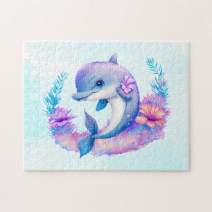 Cute Dolphin Sea Creature Jigsaw Puzzle