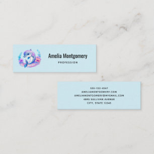 Cute Dolphin Sea Creature Mini Business Card