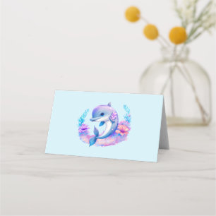 Cute Dolphin Sea Creature Place Card