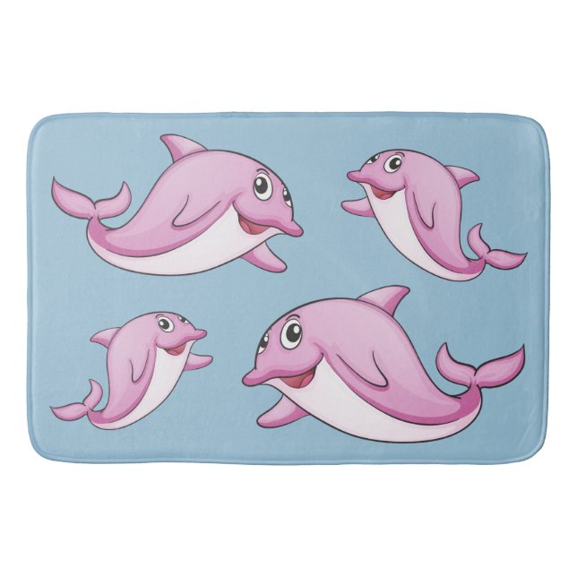 Cute Dolphins bath mats (Front)