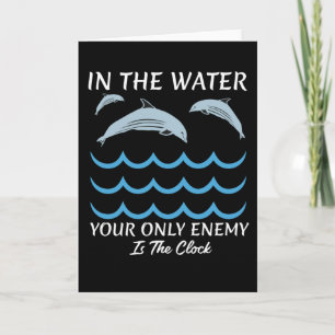 Cute Dolphins In The Water Card