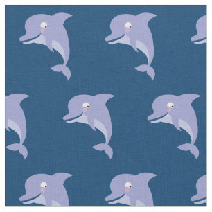 Cute Dolphins Kids Cartoon Fabric