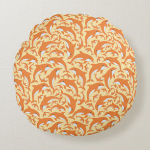 Cute Dolphins Round Cushion
