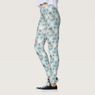 Cute Dolphins, Seals and Octopus Leggings