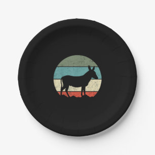 Cute Donkey Animal Lover Gift Gift For Farmers Paper Plate