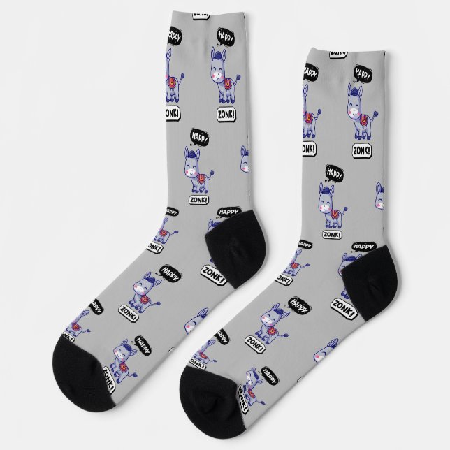 Cute Donkey Design Socks (Left)