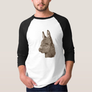 Cute donkey drawing animal realist art t-shirt