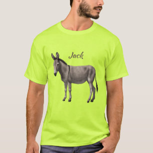 Cute Donkey Grey Burro In Pasture T-Shirt