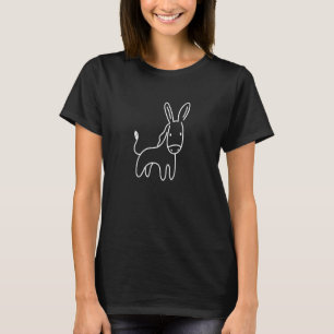 Cute Donkey Mule Animal Simple Silhouette T-Shirt