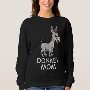 Cute Donkey Mum Gift Farmer Illustration Funny Gif Sweatshirt