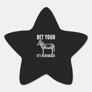 Cute Donkey   Musician Gifts   Animal Lover Gifts Star Sticker