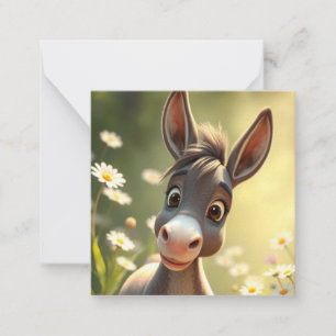Cute Donkey  Note Card