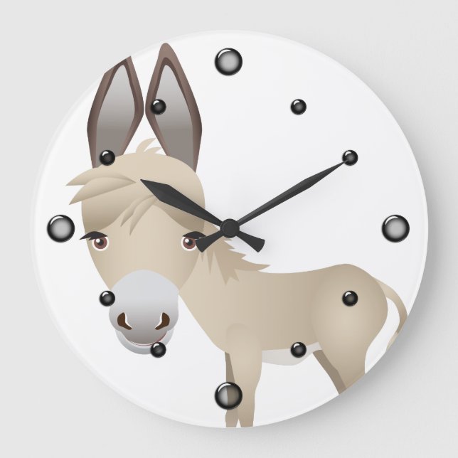 Cute  Donkey Wall Clock (Front)