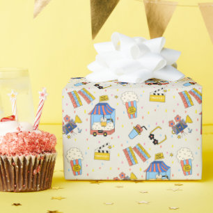Cute Doodle Cinema Popcorn Movie Night Gift Wrapping Paper