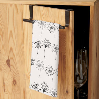 Cute Doodle Dandelion Kitchen Tea Towel