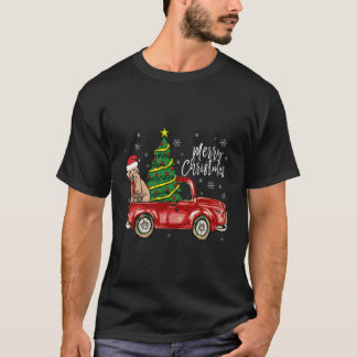 Cute Doodle Dog Truck Merry Christmas Dog Lover Xm T-Shirt