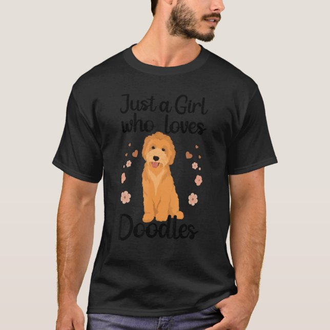 Cute Doodle For Women Girls Mom Golden Doodle Dog T-Shirt (Front)