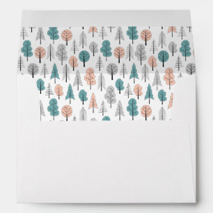 Cute Doodle Forest Pattern Envelope