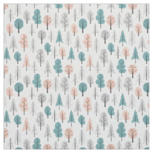 Cute Doodle Forest Pattern Fabric