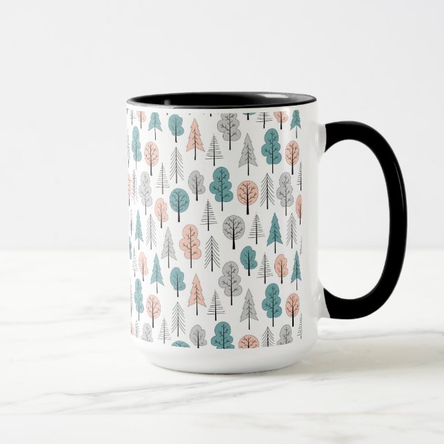 Cute Doodle Forest Pattern Mug (Right)