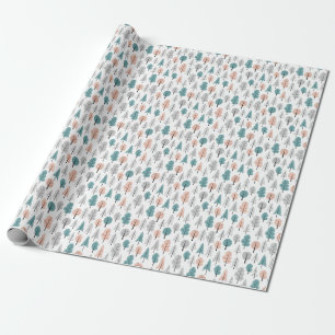 Cute Doodle Forest Pattern Wrapping Paper