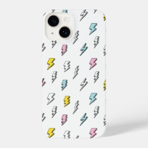 Cute Doodle Lightning Bolt Pattern iPhone 14 Case