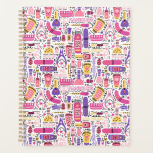 Cute Doodle Manicure Pattern Planner