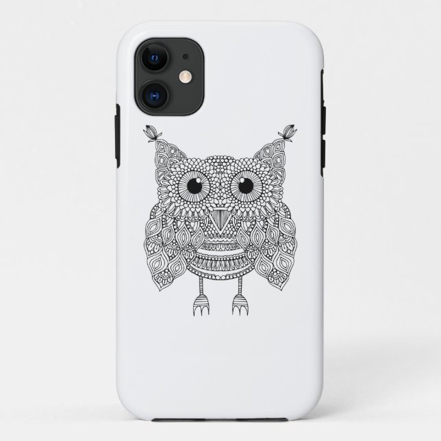 Cute Doodle Owl Case-Mate iPhone Case (Back)