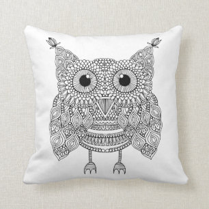 Cute Doodle Owl Cushion