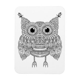Cute Doodle Owl Magnet