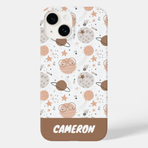 Cute Doodle Planet Pattern Case-Mate iPhone 14 Case