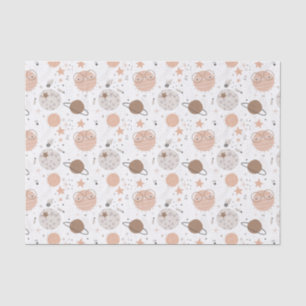 Cute Doodle Planet Pattern Tissue Paper