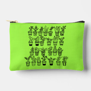 Cute Doodle Plants in Pots Accessory Pouch