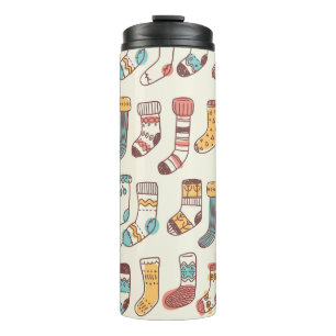 Cute Doodle Socks: Scandinavian Simplicity. Thermal Tumbler