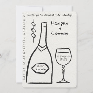 Cute Doodle Wedding Invitation