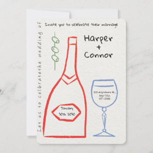 Cute Doodle Wedding Invitation