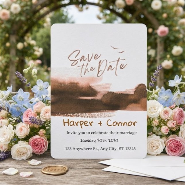 Cute Doodle Wedding Save the Date Invitation (Creator Uploaded)
