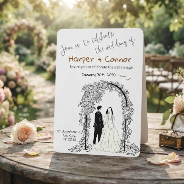 Cute Doodle Wedding Save the Date Invitation (Creator Uploaded)
