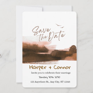Cute Doodle Wedding Save the Date Invitation